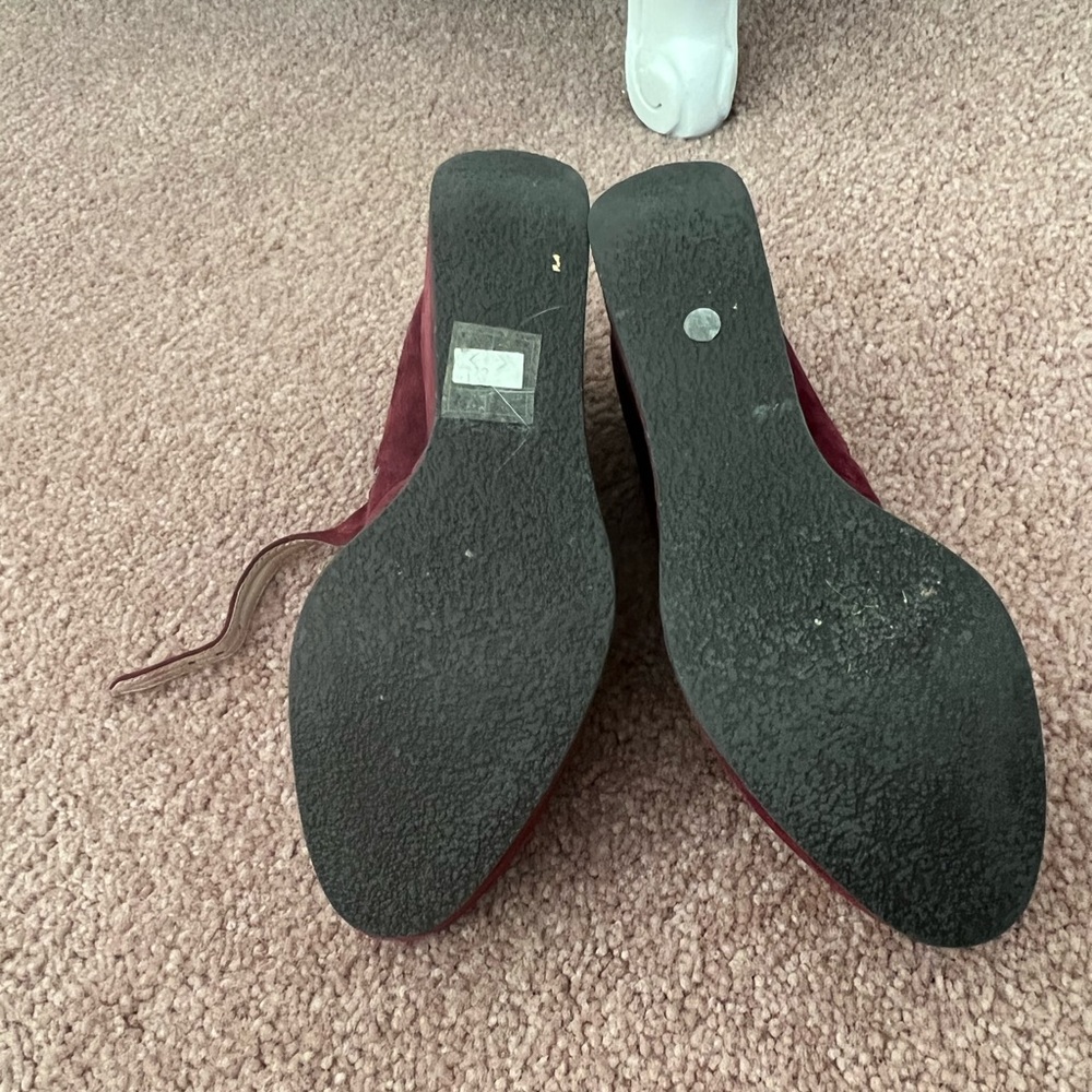 Brand…. ALL BLACK FOOTWEAR. Maryjane platform in burgundy size 36. Gently worn